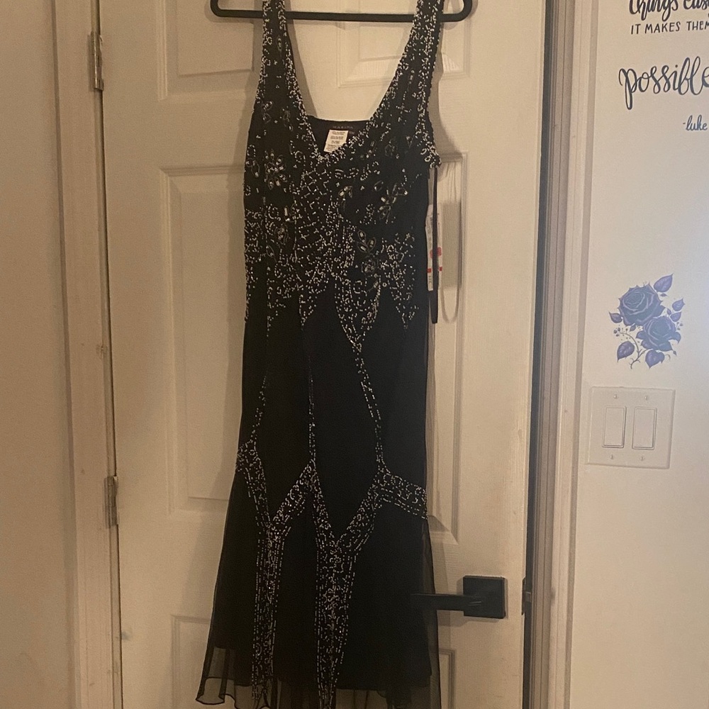 Marina Elegant Black and White Women's Dress